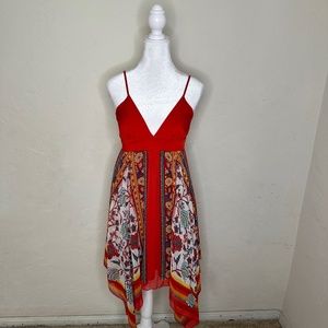 Forever 21 Red handkerchief Dress/Tunic-Large